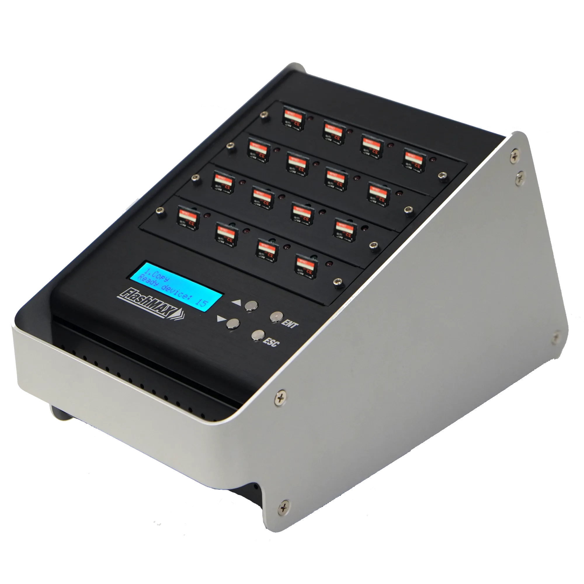 1 to 15 FlashMax SD Duplicator - Standalone Secure Digital Flash Memory Storage Card Copier