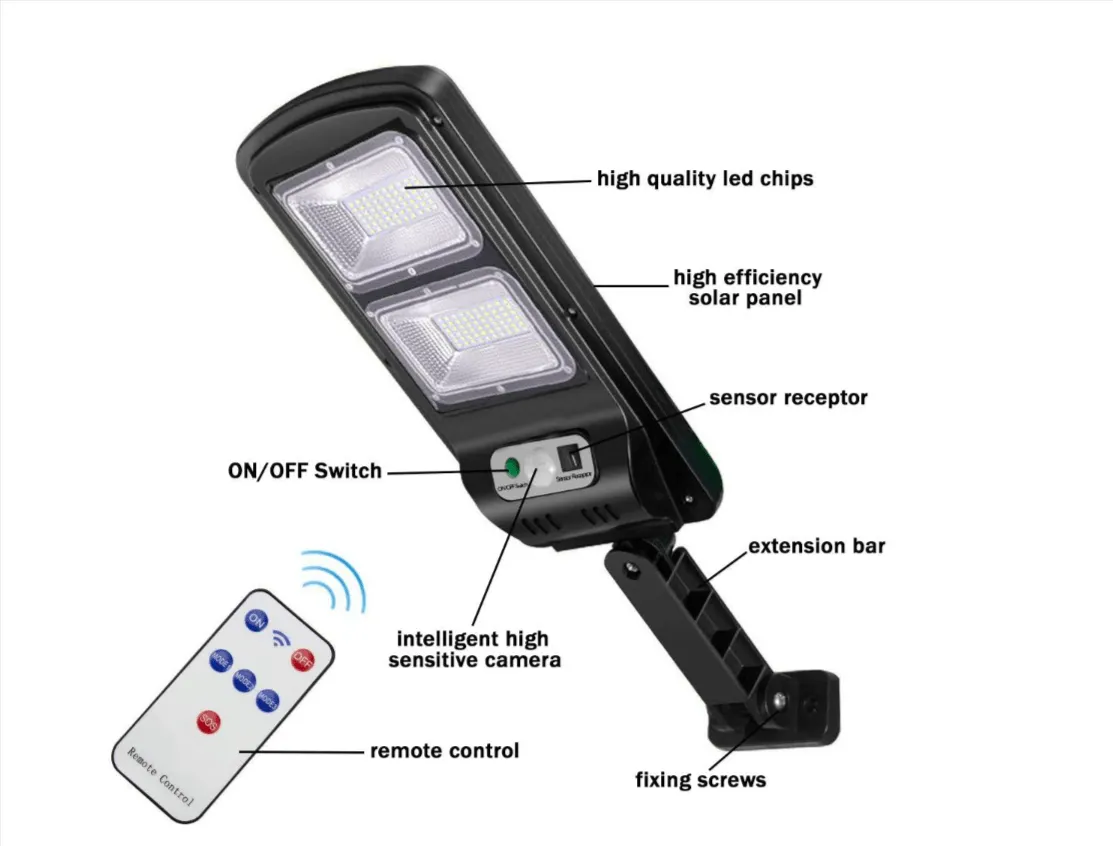 100W Solar Led Motion Sensor Outdoor Lamp Jt-Tytp-100W - Shop Now For Best Deals