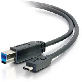 10Ft Usb 3.0 (Usb 3.1 Gen 1) Usb-C To Usb-B Cable M/M - Black