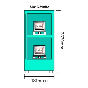 1.5-Meter LithiumVault Container - SI01D21952 || Hinge doors on 2 Levels