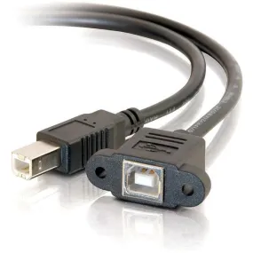 1.5Ft Usb 2.0 Bf To Bm Panel Mount Cable