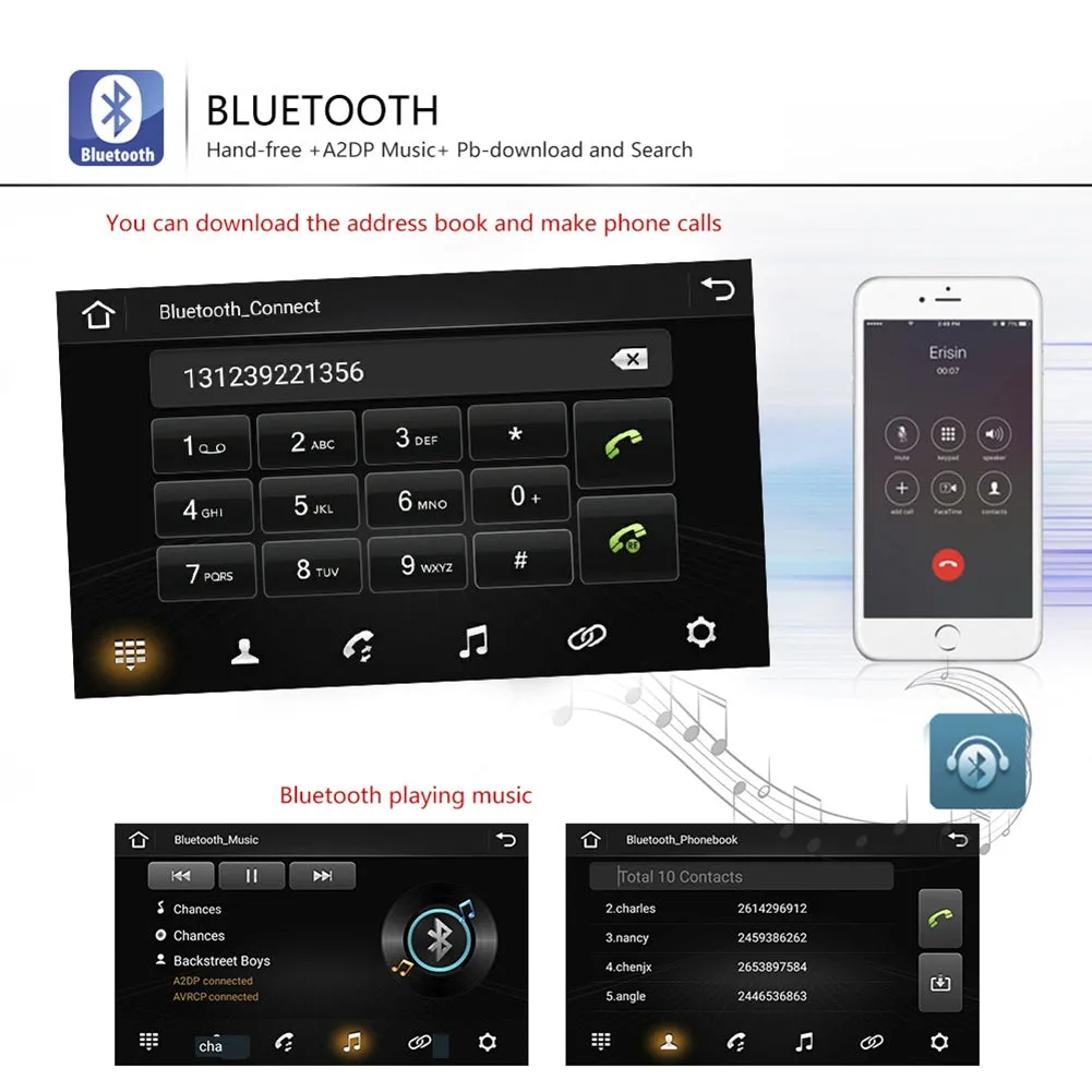 2-din 7-inch Android Car Navigation Central Control Large-screen