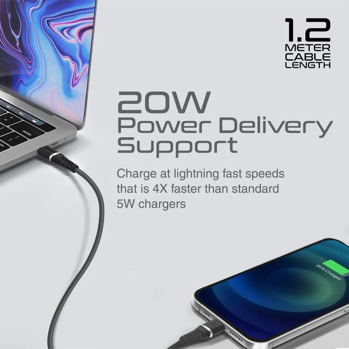 20W Power Delivery USB-C To Apple® Lightning Connector Cable