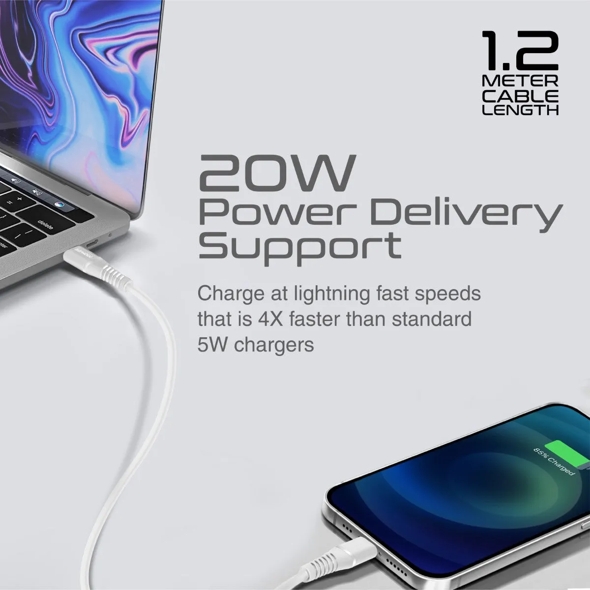 20W Power Delivery USB-C To Apple® Lightning Connector Cable