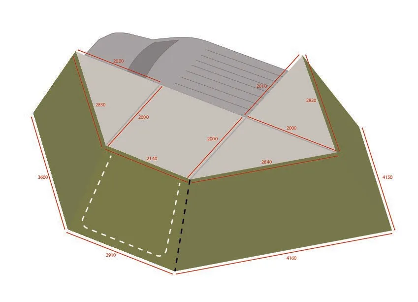 23Zero Peregrine 270 Awning - Free Standing - RHS