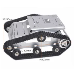 2WD Export Quality tank chassis smart car crawler robot Chassis Silver Color DIY