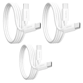 3-Pack: Overtime iOS Compatible Charger 10ft USB-C Charging Cord