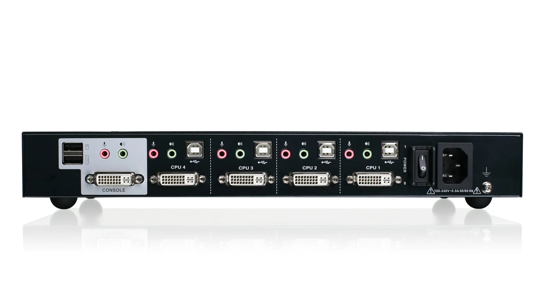 4-Port Dual-Link DVI Secure KVM Switch
