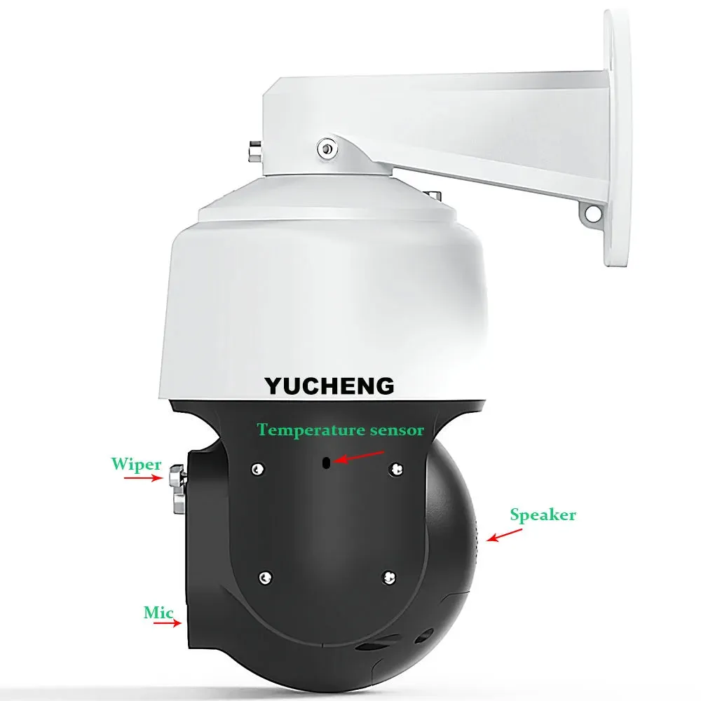4K 8MP 30fps 300X ZOOM POE temperature display IMX415 RTMP High Speed dome PTZ Wiper IP Camera ONVIF Absolute move Hikvision