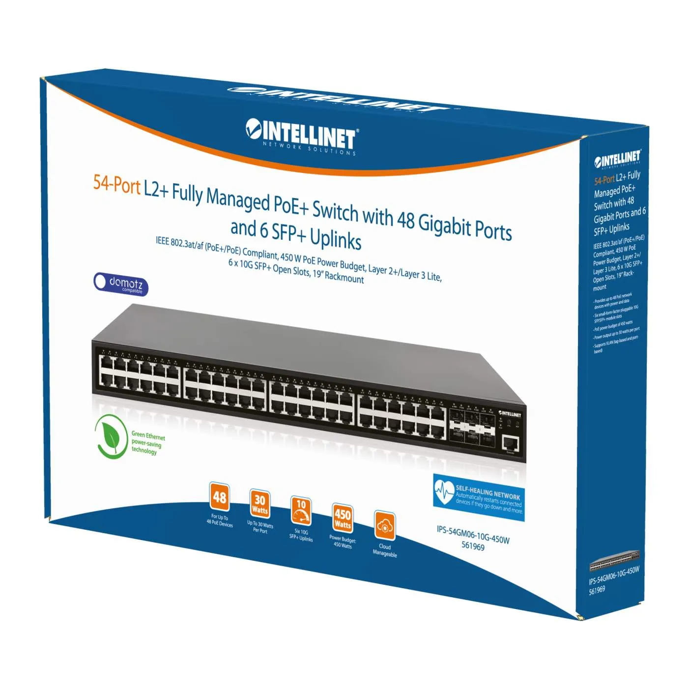 54-Port L2  Fully Managed PoE  Switch with 48 Gigabit Ethernet Ports and 6 SFP  Uplinks