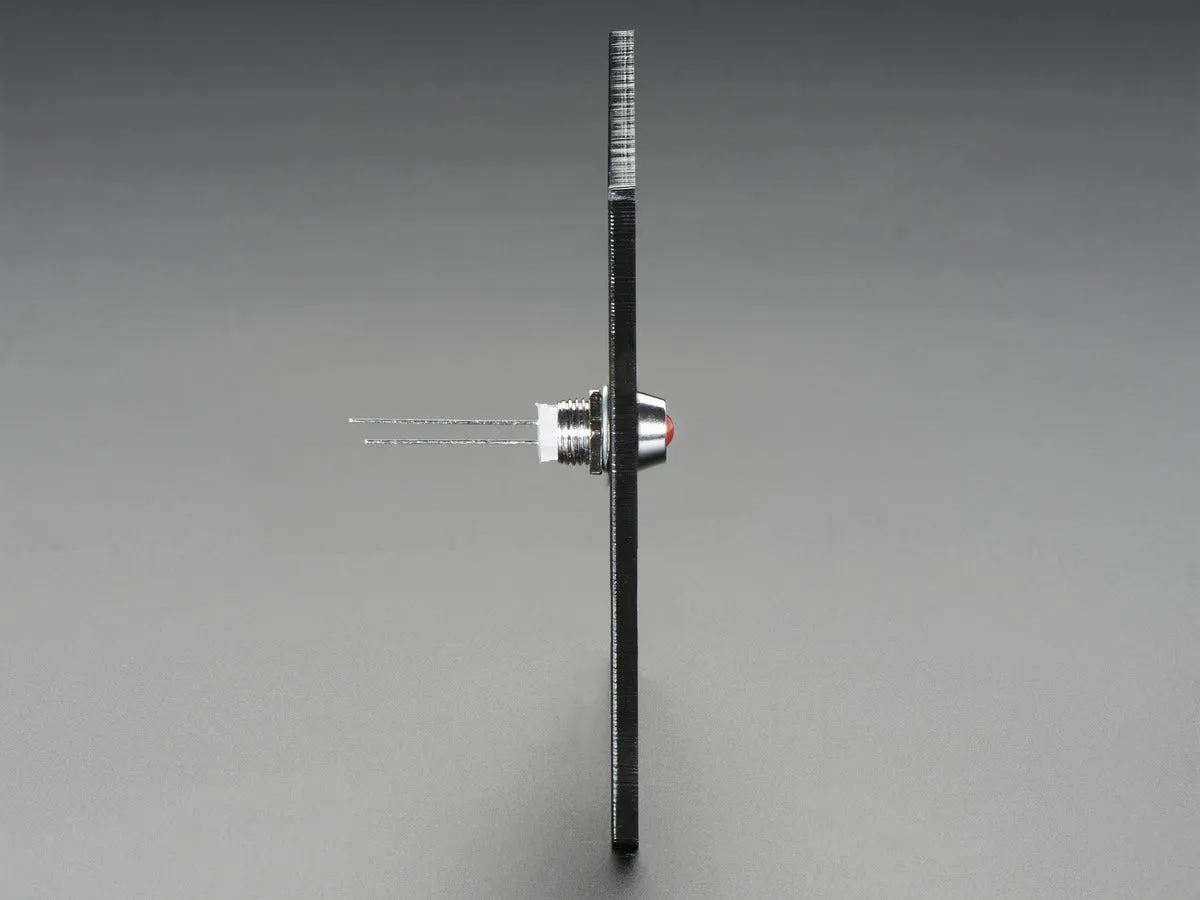5mm Chromed Metal Narrow Bevel LED Holder - Pack of 5