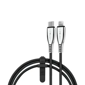 6-Ft. Titanium USB-C(R) to Lightning(R) Braided Cable (Black)