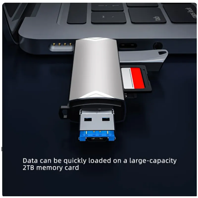 6 In 1 Multifunctional Usb C / Usb A Card Reader Usb-C-M