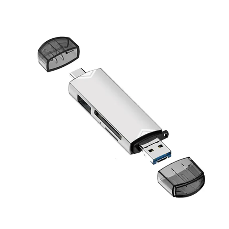 6 In 1 Multifunctional Usb C / Usb A Card Reader Usb-C-M