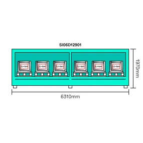 6-Meter LithiumVault Container - SI06D12901 || Sliding Doors on 1 Level