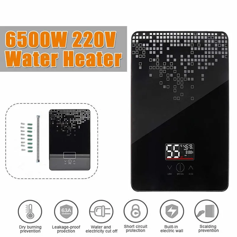 6500W Electric Hot Water Heater 220V Tankless Instant Boiler