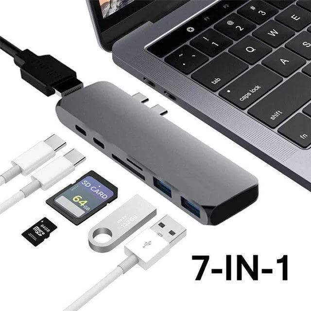 7 Port Card Reader And Hub