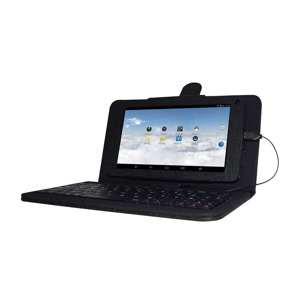 733TPC-K 7" 1024 × 600 Cortex A7 Quad Core 1.3GHz 512MB/8GB Android Tablet with Keyboard Case