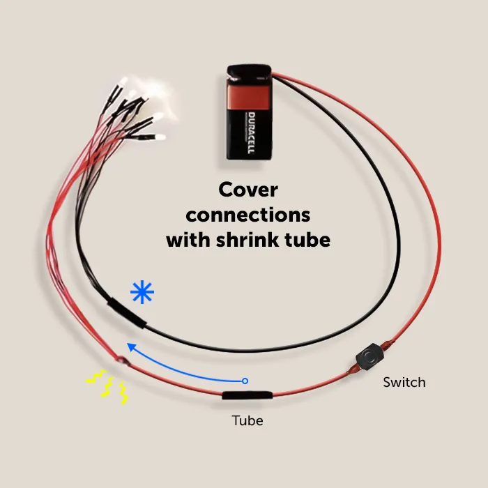 9 Volt Battery Snap & Micro Push Button Switch For LEDs
