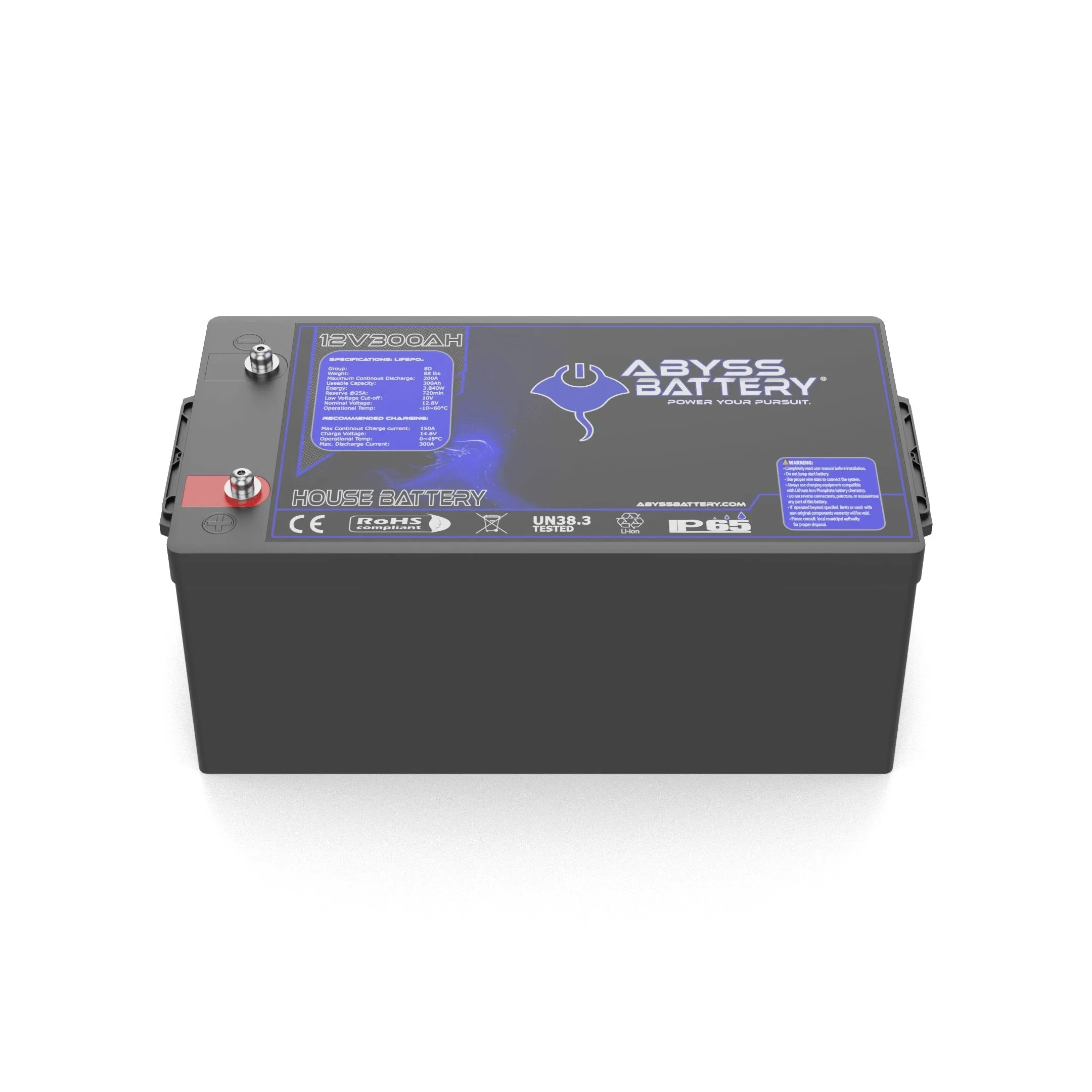 Abyss Battery® 12V 300Ah Off-Grid™ Marine Lithium Battery