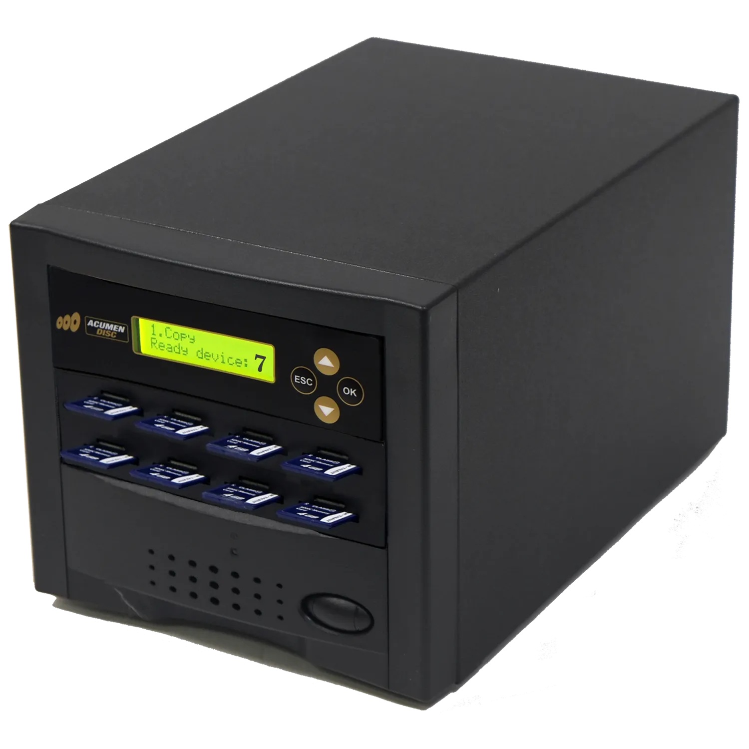 Acumen Disc 1 to 7 SD Duplicator - Multiple Secure Digital & MicroSD Micro Flash Drive SDHC SDXC Memory Card Reader & Copier (Up to 35mbps) - AD07-SDC