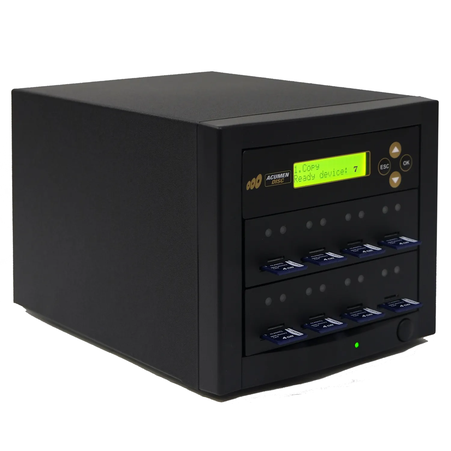 Acumen Disc 1 to 7 SD Duplicator - Multiple Secure Digital & MicroSD Micro Flash Drive SDHC SDXC Memory Card Reader & Copier (Up to 35mbps) - AD07-SDC