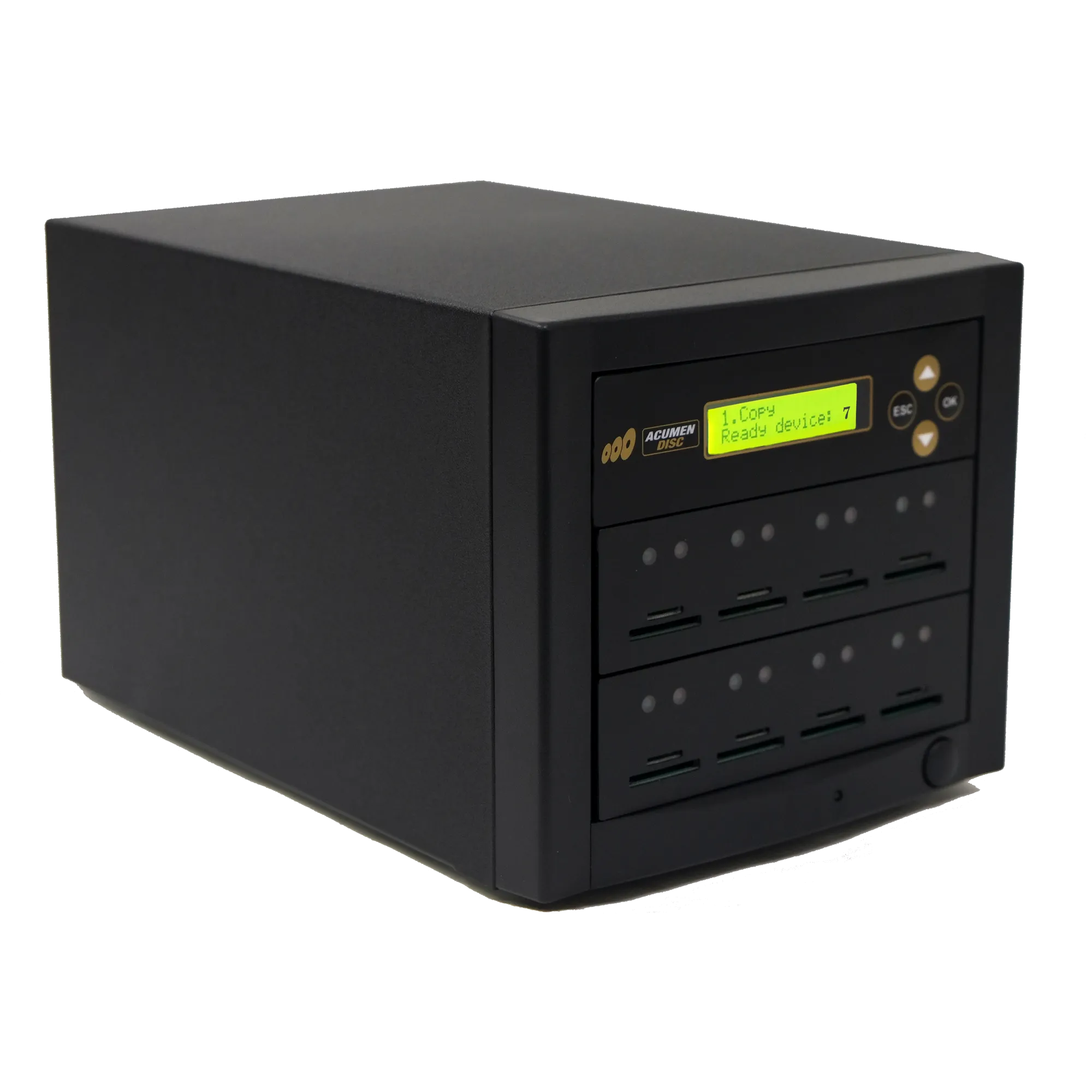 Acumen Disc 1 to 7 SD Duplicator - Multiple Secure Digital & MicroSD Micro Flash Drive SDHC SDXC Memory Card Reader & Copier (Up to 35mbps) - AD07-SDC