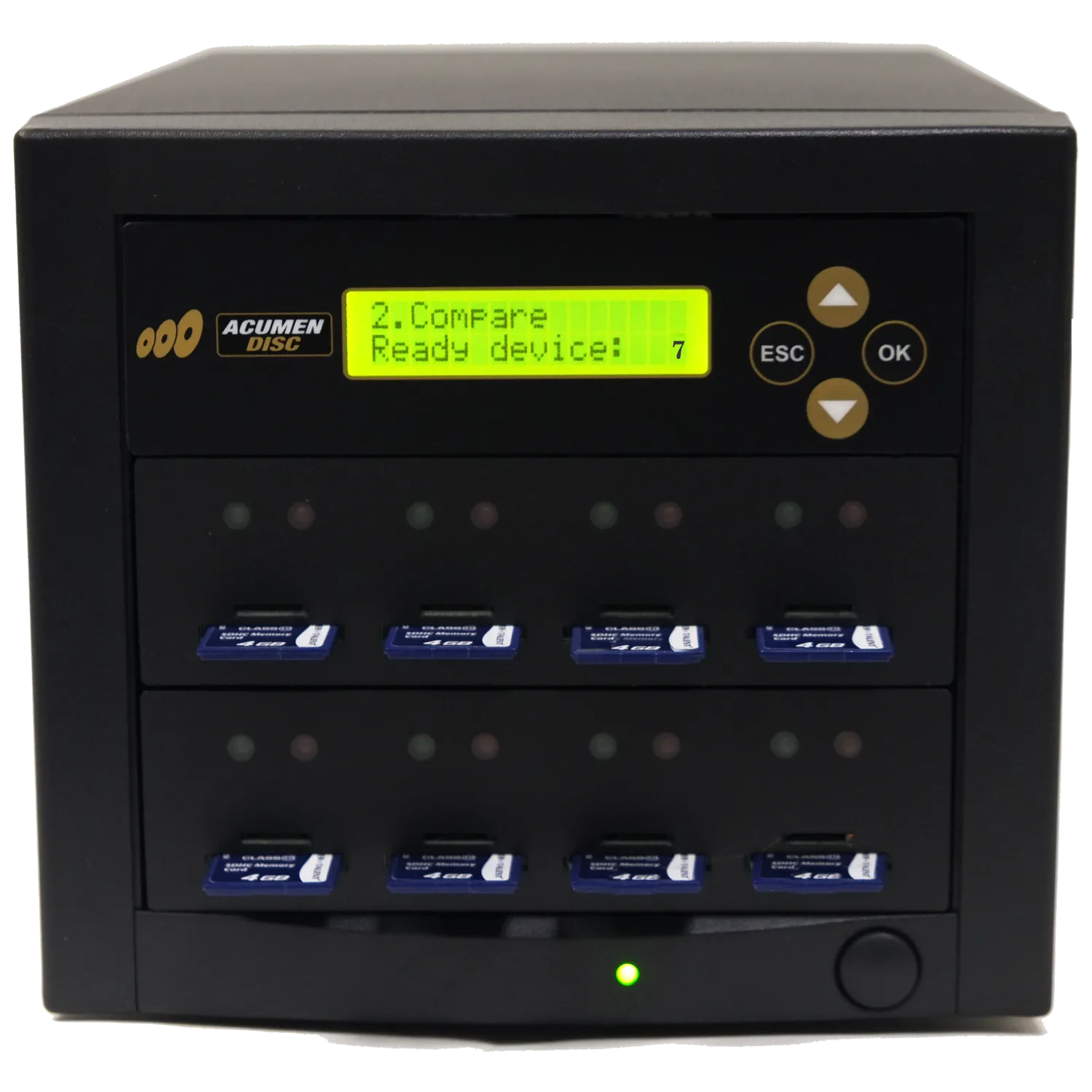 Acumen Disc 1 to 7 SD Duplicator - Multiple Secure Digital & MicroSD Micro Flash Drive SDHC SDXC Memory Card Reader & Copier (Up to 35mbps) - AD07-SDC