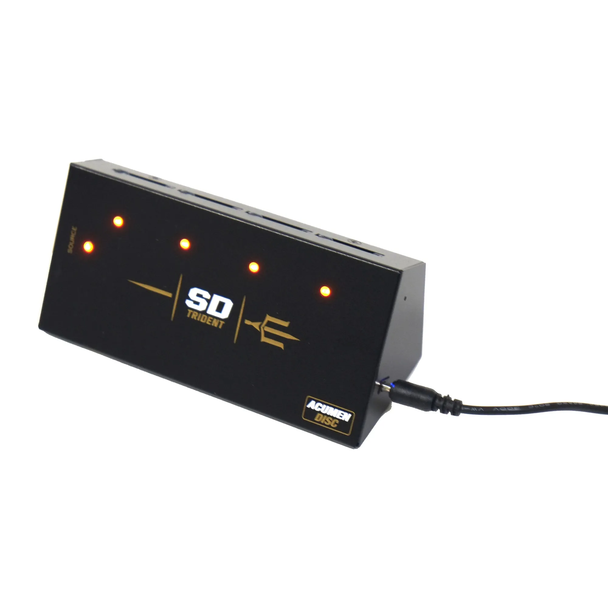 Acumen Disc SD Trident - 1 to 4 Secure Digital / TF / MicroSD Compact AutoStart Duplicator (DM-ACM-5SD04B)
