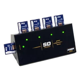 Acumen Disc SD Trident - 1 to 4 Secure Digital / TF / MicroSD Compact AutoStart Duplicator (DM-ACM-5SD04B)