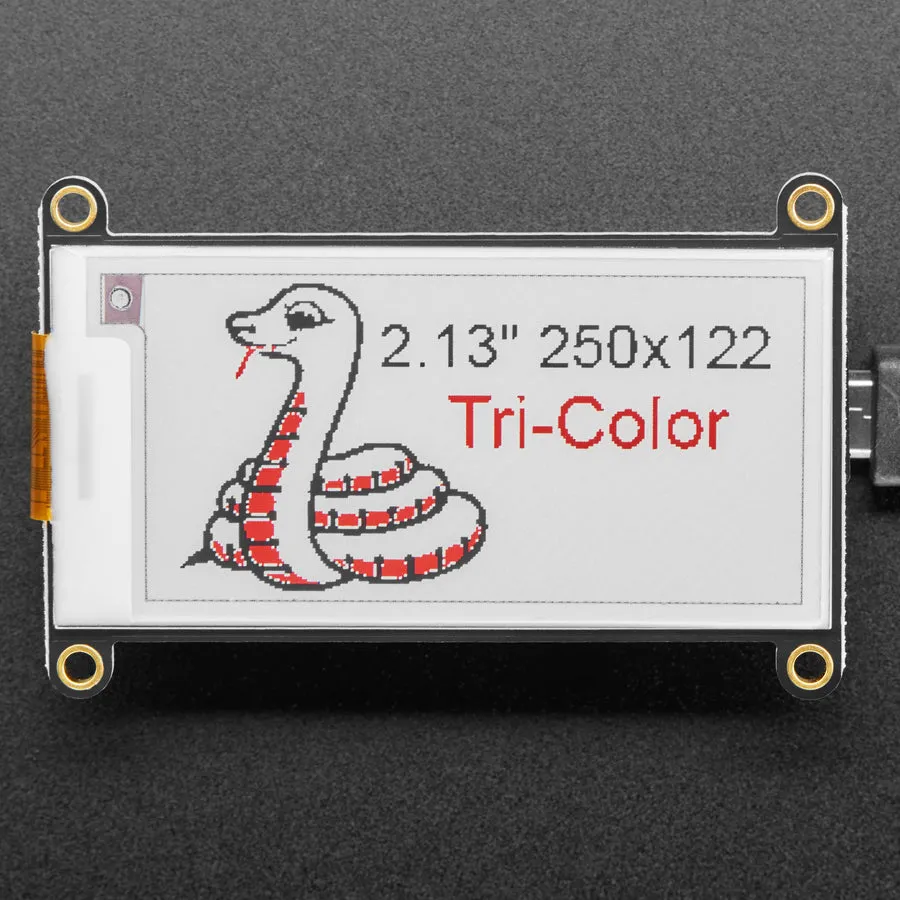 Adafruit 2.13" HD Tri-Color eInk / ePaper Display FeatherWing - 250x122 RW Panel with SSD1680
