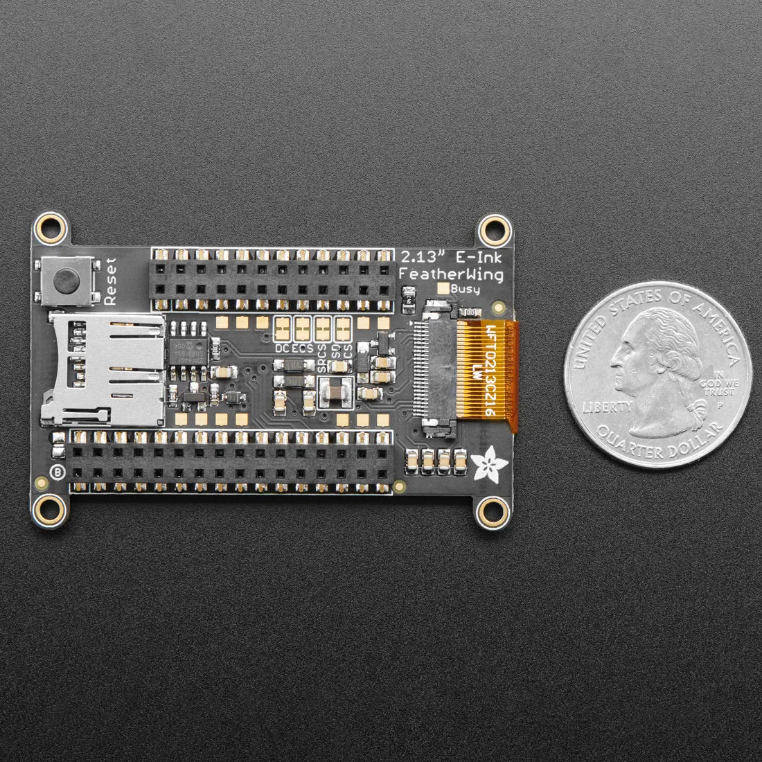 Adafruit 2.13" HD Tri-Color eInk / ePaper Display FeatherWing - 250x122 RW Panel with SSD1680