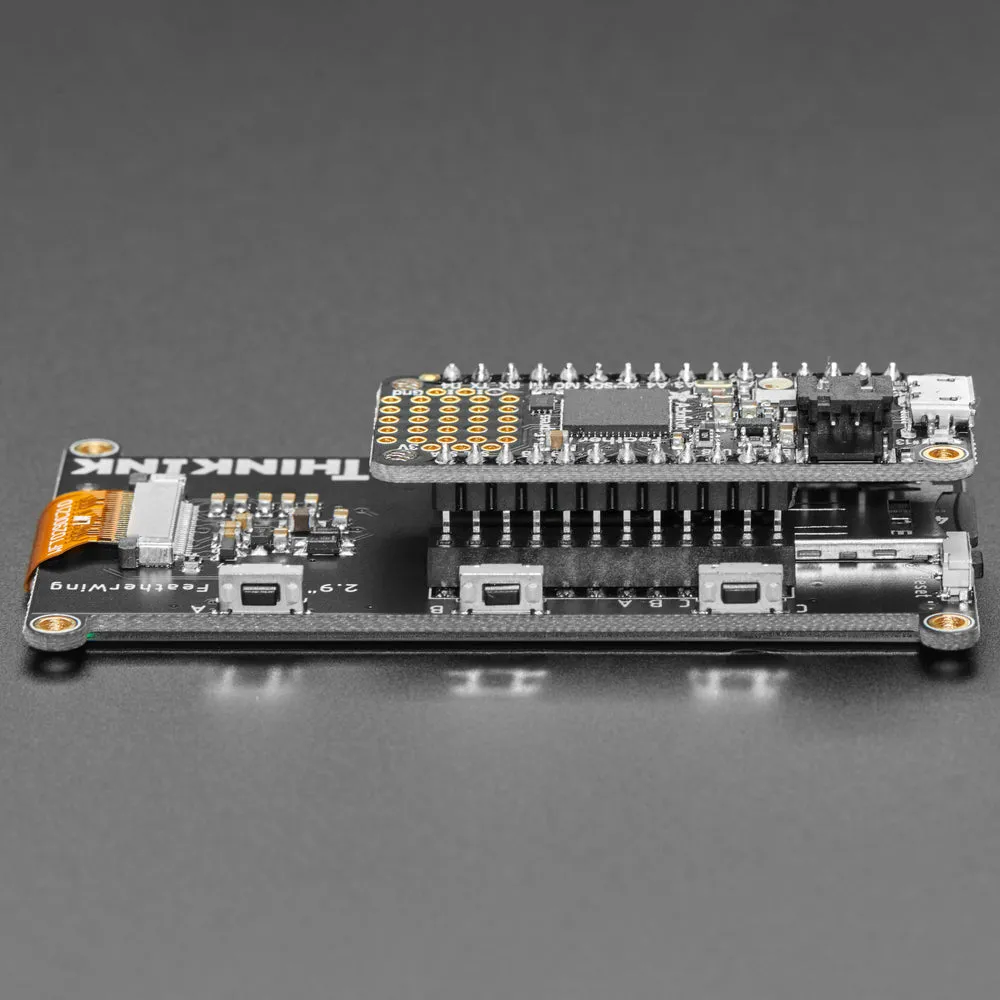 Adafruit 2.9" Grayscale eInk / ePaper Display FeatherWing - 4 Level Grayscale