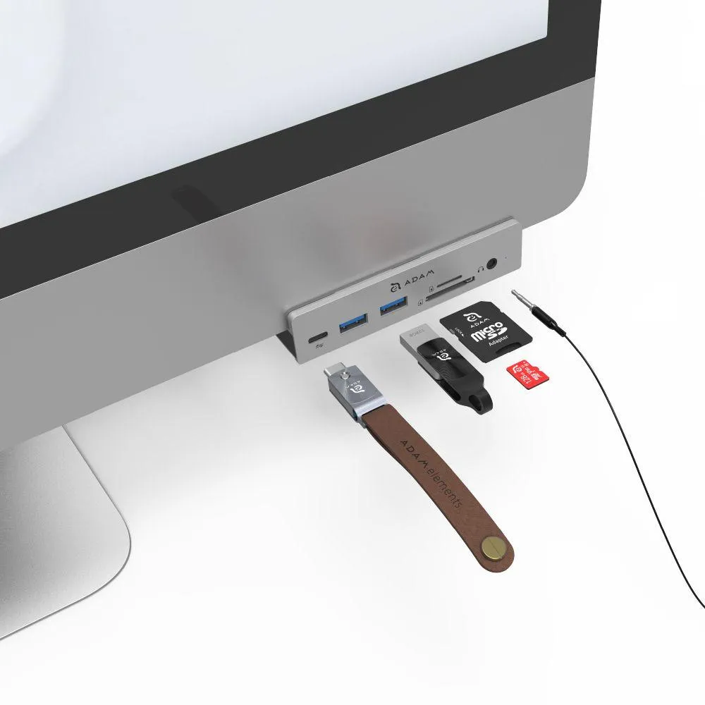 Adam Elements Casa Hub i8 USB-C 3.1 8-in-1 Hub for iMac & iMac Pro Silver