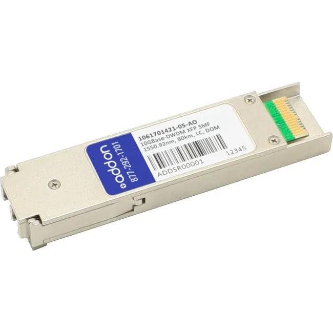 AddOn ADVA 1061701421-05 Compatible TAA Compliant 10GBase-DWDM 100GHz XFP Transceiver (SMF, 1550.92nm, 80km, LC, DOM) 1061701421-05-AO