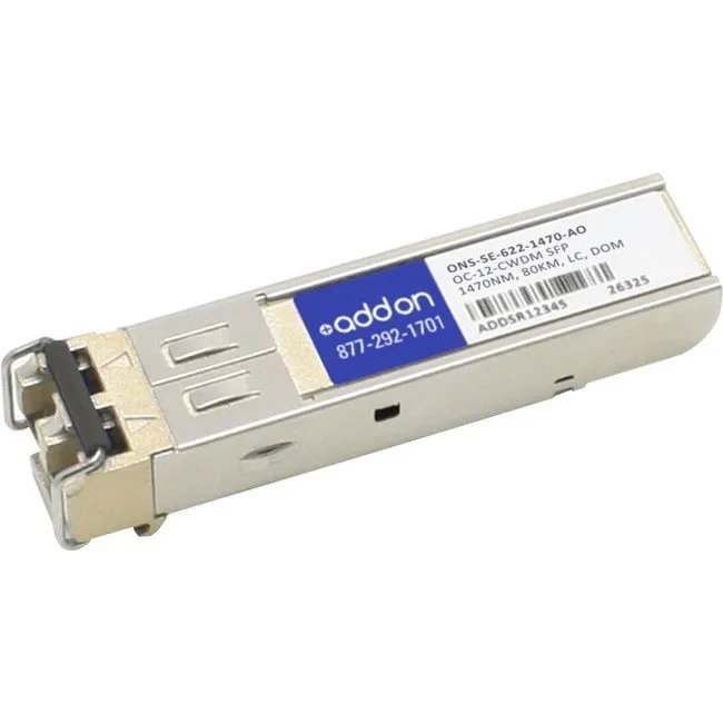 Addon Cisco Ons Ons-Se-622-1470 Compatible Taa Compliant Oc-12-Cwdm Sfp Transceiver (Smf, 1470Nm, 80Km, Lc, Dom)