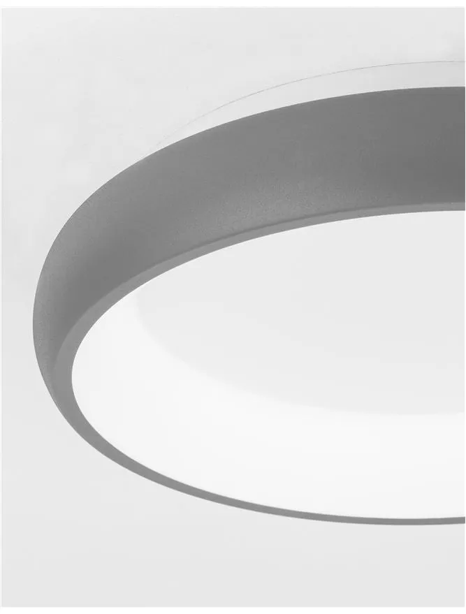 ALB Sandy Grey Aluminium & Acrylic Dimmable Inner Light Ring Flush Small - ID 10388