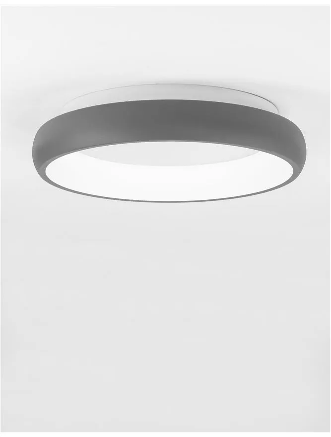 ALB Sandy Grey Aluminium & Acrylic Dimmable Inner Light Ring Flush Small - ID 10388