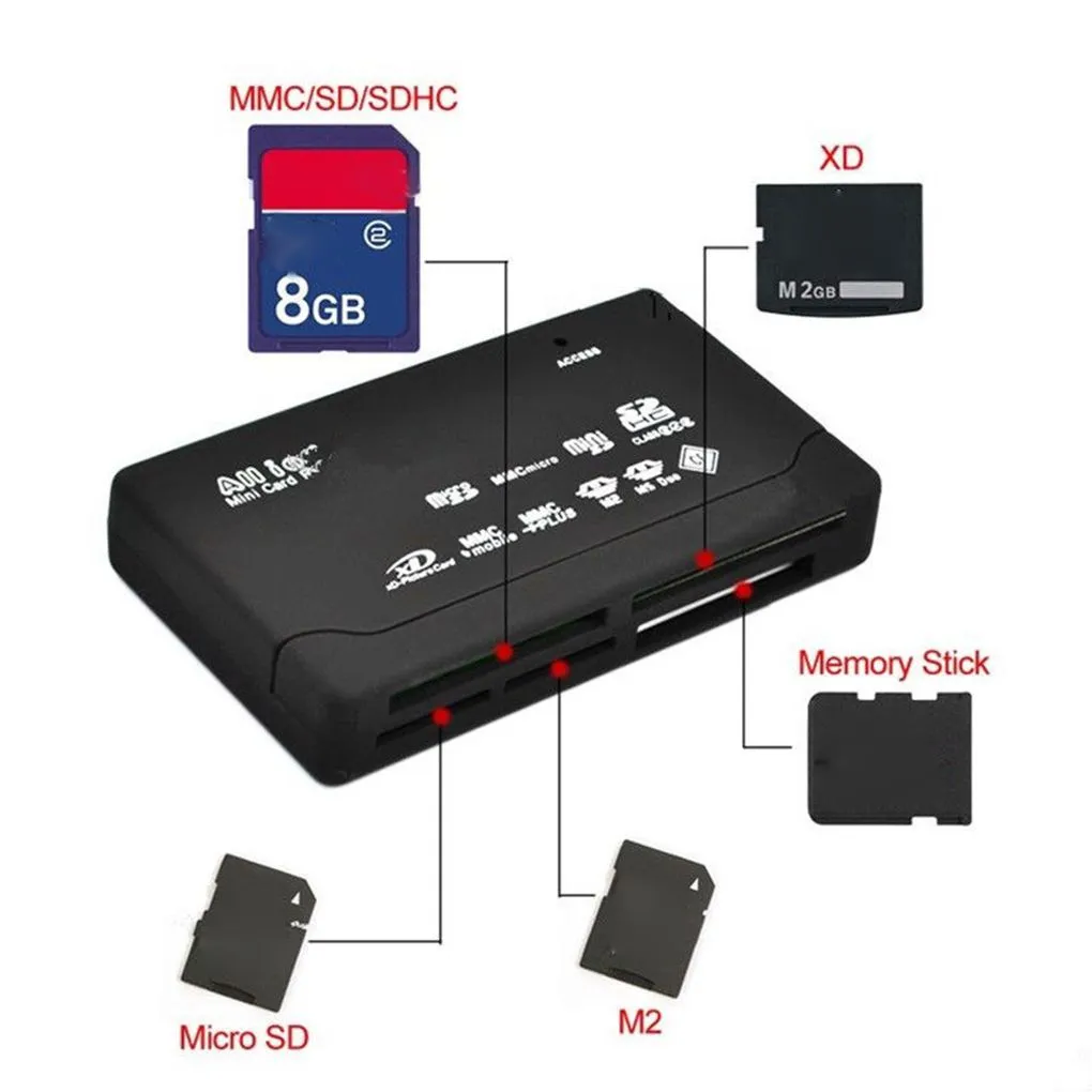 All In One Card Reader USB 2.0 SD Card Reader Adapter