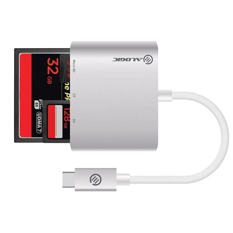 ALOGIC ALOGIC USB-C Multi Card Reader - Micro SD SD & Compact Flash - Prime Series (VPLUCMCR)