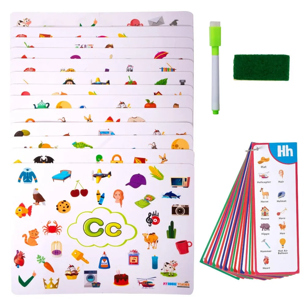 Alphabet Sounds A to Z 26 Reusable  I-spy Mats set - great for Reading, Phonics and Beginning Sounds Recognition