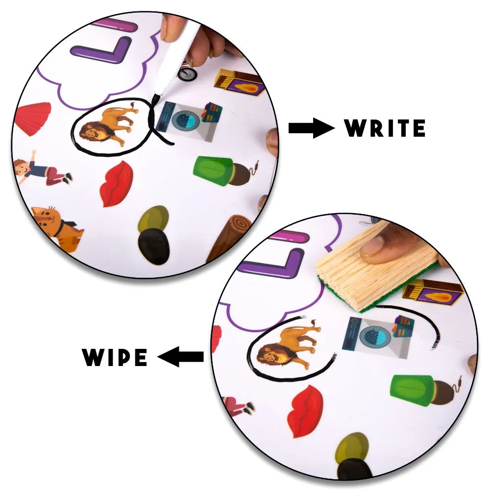 Alphabet Sounds A to Z 26 Reusable  I-spy Mats set - great for Reading, Phonics and Beginning Sounds Recognition