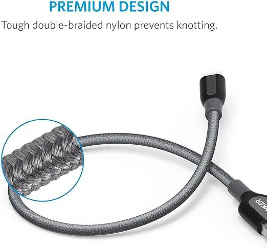 Anker Powerline  1' USB-A To Lightning Connector - Gray