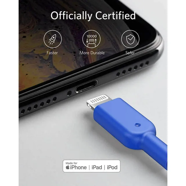 Anker Powerline 6' USB-A To Lightning Connector (Online) - Blue