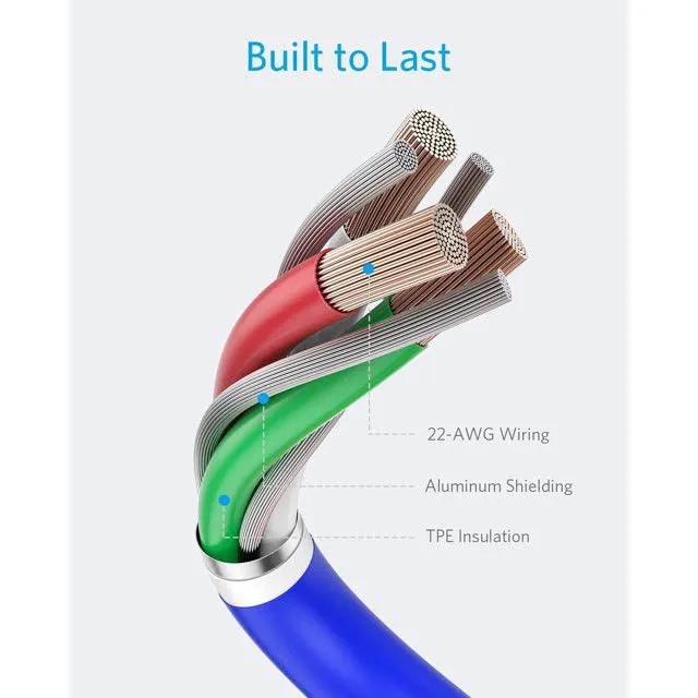 Anker Powerline 6' USB-A To Lightning Connector (Online) - Blue