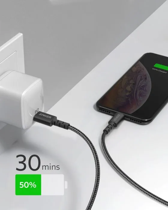 Anker USB Cable - PowerLine Select  USB-C Cable With Lightning Connector 3ft/0.9m