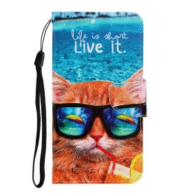 Anymob iPhone Cool Kitty Cartoon Flip Phone Cases Magnetic Leather Wallet Back Cover
