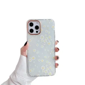 Anymob iPhone Daisy Phone Case Transparent Shockproof Protective Cases Cover