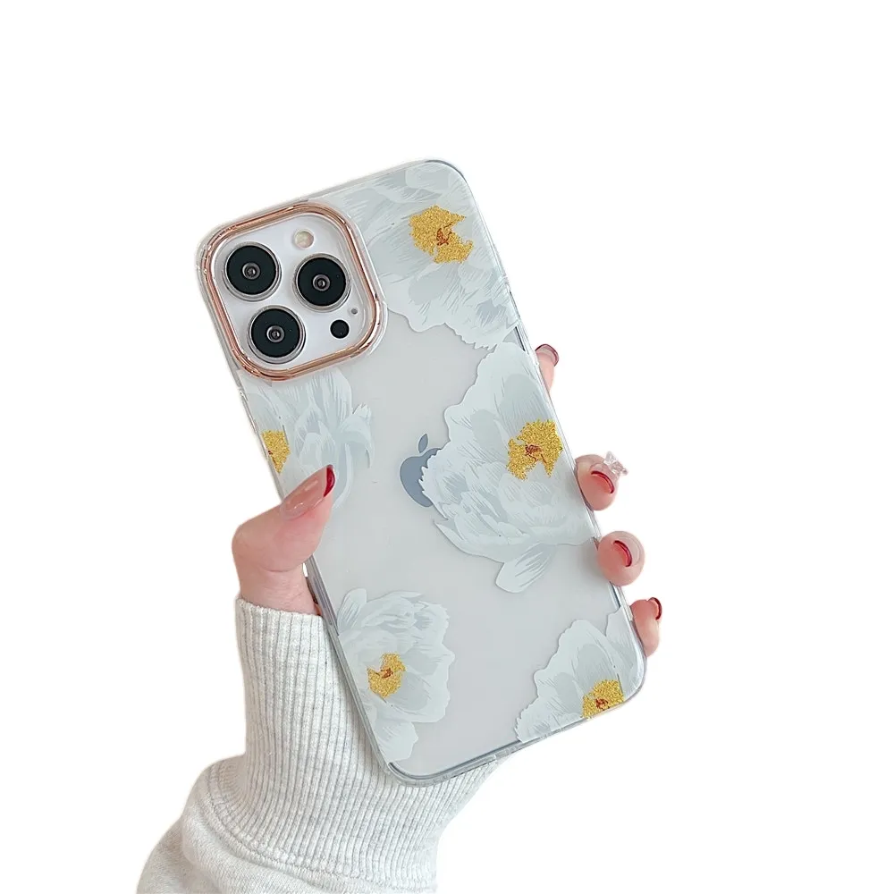Anymob iPhone Daisy Yellow Case Vintage Flowers Phone Cases Soft Shockproof Back Cover