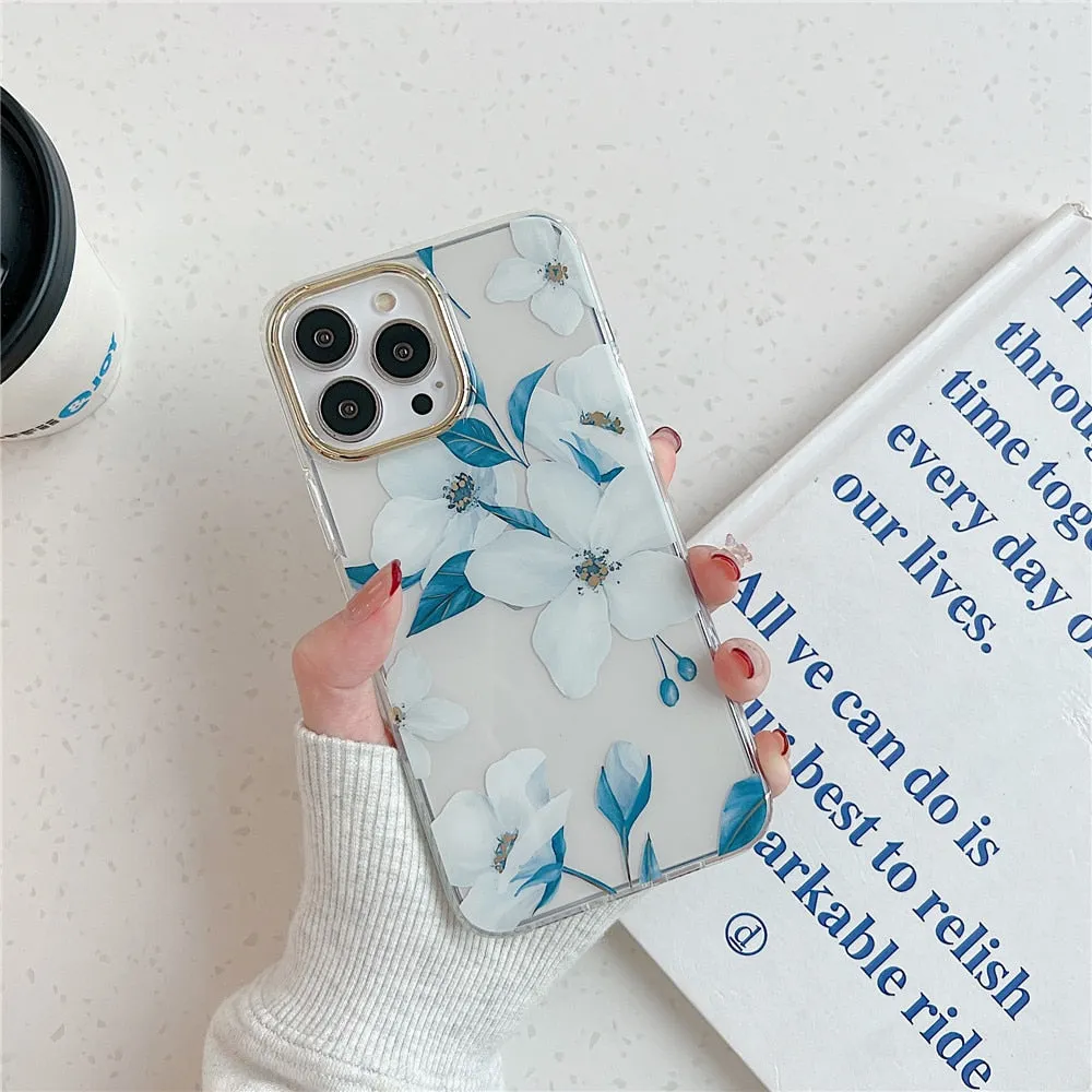 Anymob iPhone Daisy Yellow Case Vintage Flowers Phone Cases Soft Shockproof Back Cover